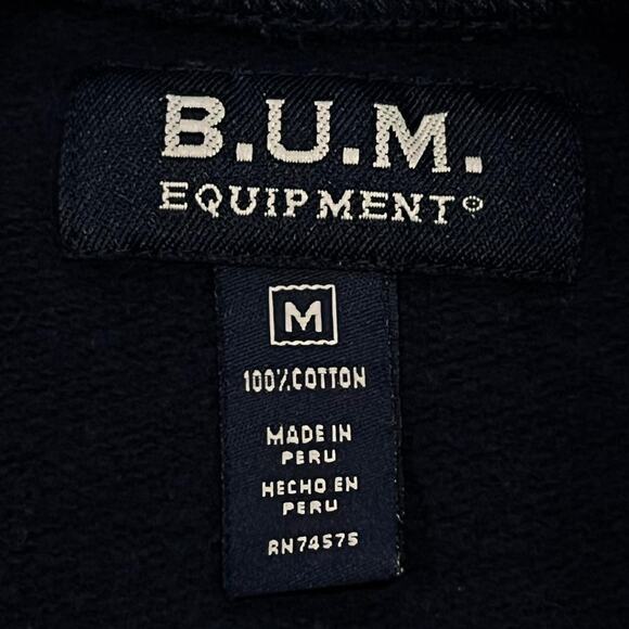 ★ B.U.M. Equipment (Vintage) Navy Blue Crewneck Sweatshirt ★ - Picture 4 of 6